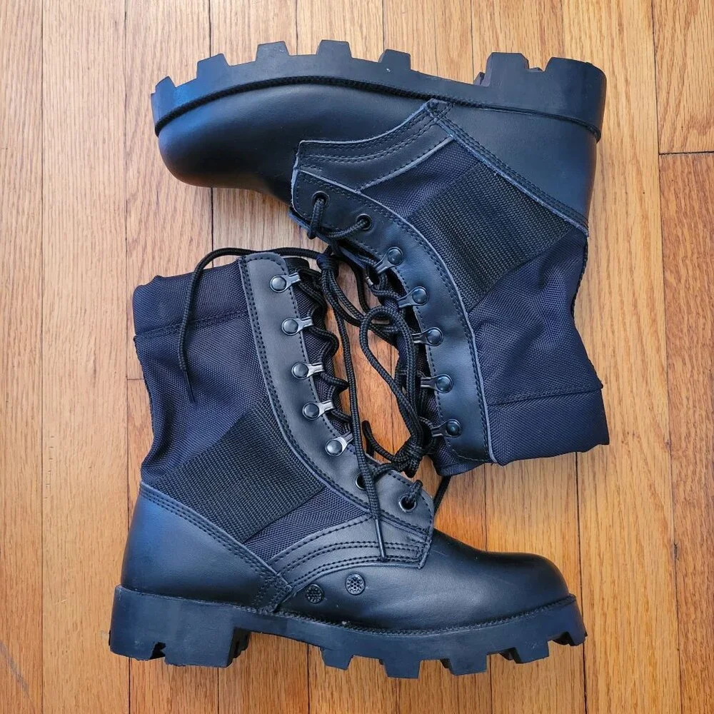 Rothco 6R Black Military‎ Combat Boots Lace Up Moto Grunge High Top